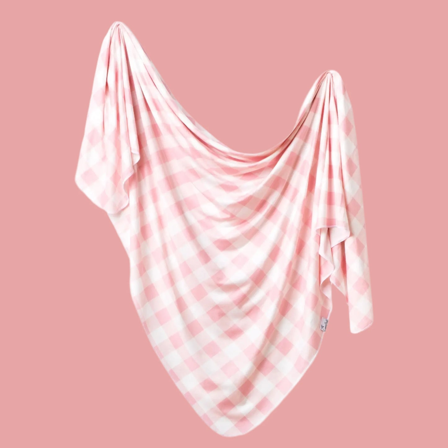 Pink Checkered Swaddle Blanket