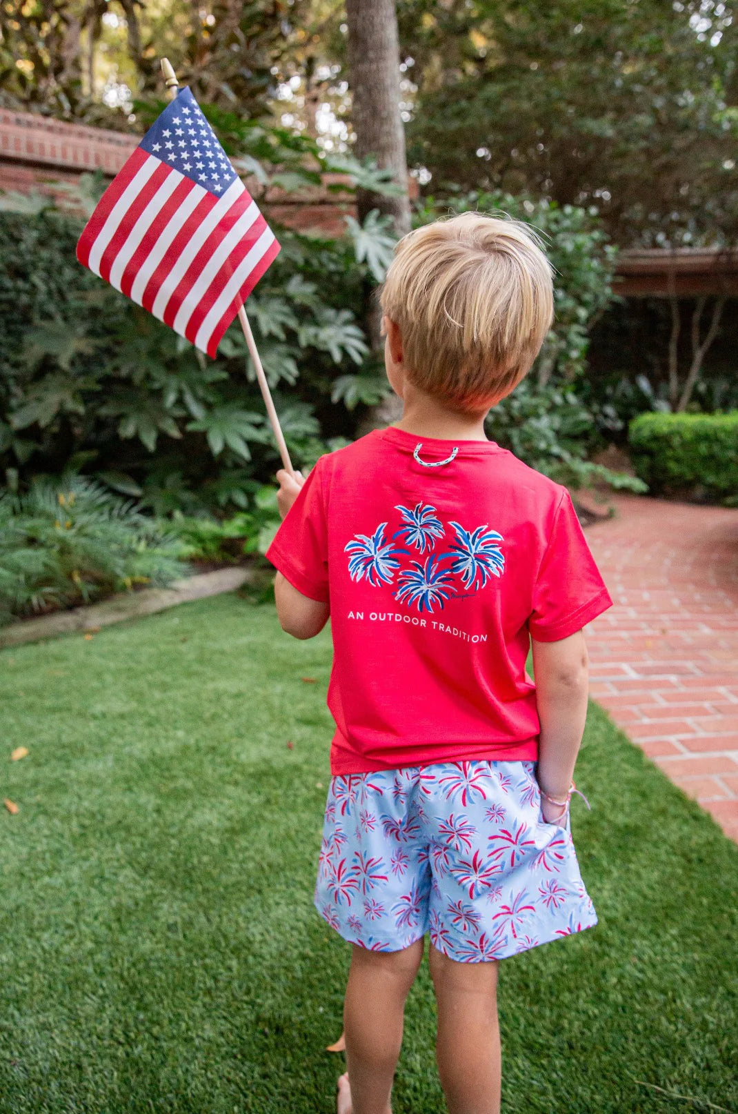 Boys Boggie Board Swim Trunk Fireworks