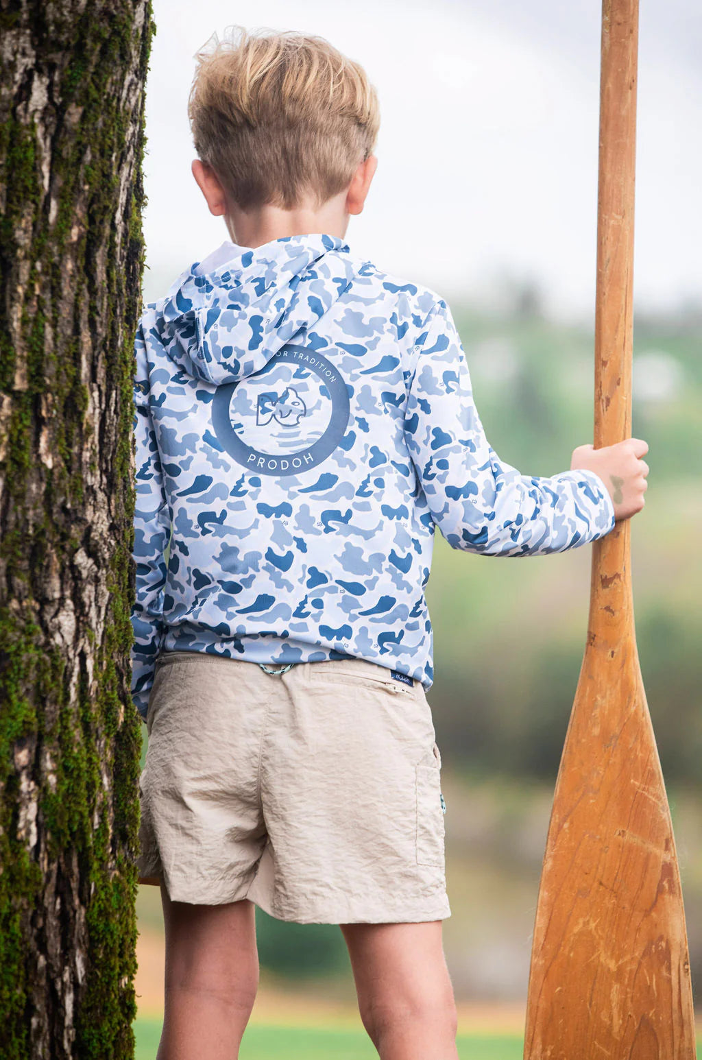 Kids Pro Performance Hoodie T-Shirt in Break Point Camo