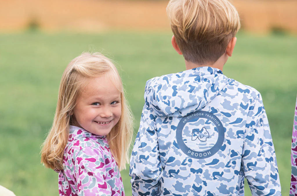 Kids Pro Performance Hoodie T-Shirt in Break Point Camo