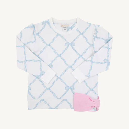 Cassidy Comfy Crewneck (Puff Sleeve-Bow)
