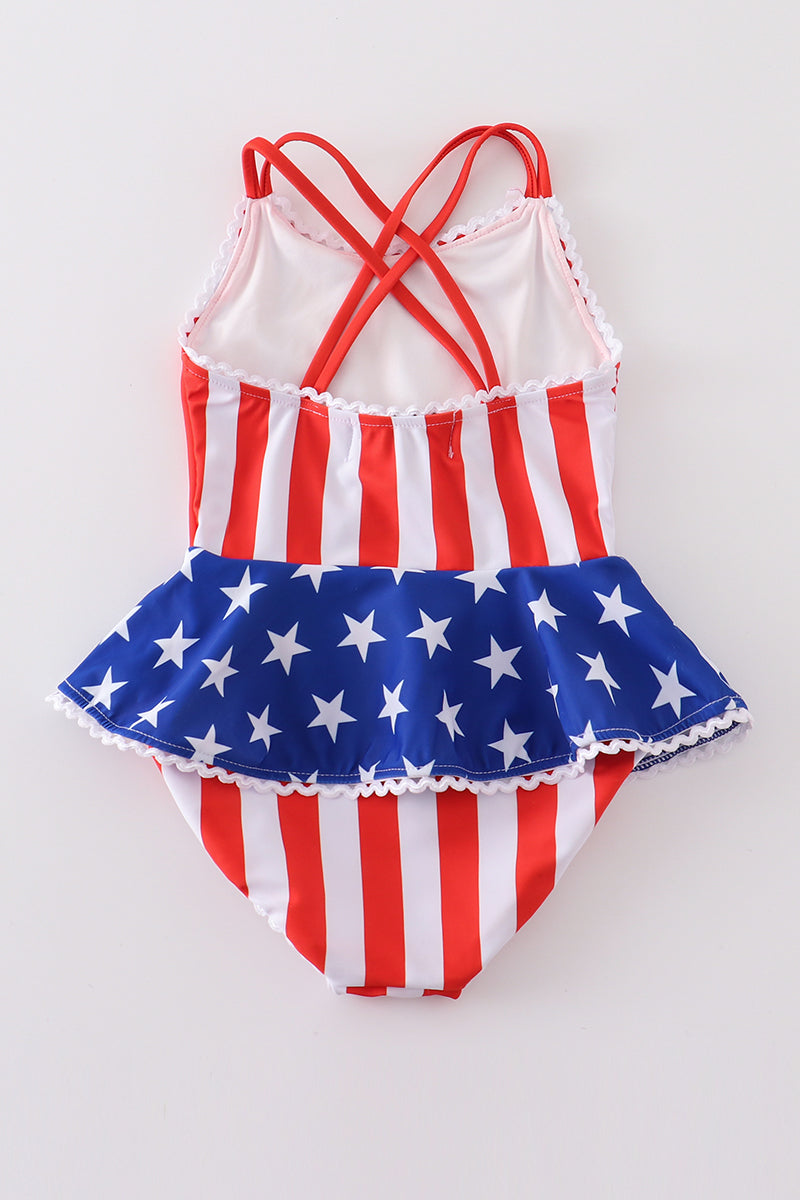 Flag girl swimsuit