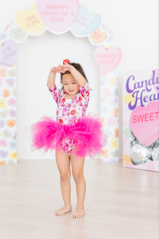 Secret Garden 3/4 Sleeve Tutu Leotard