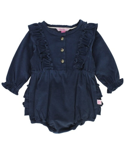 Stretch Corduroy Waterfall Bubble Romper