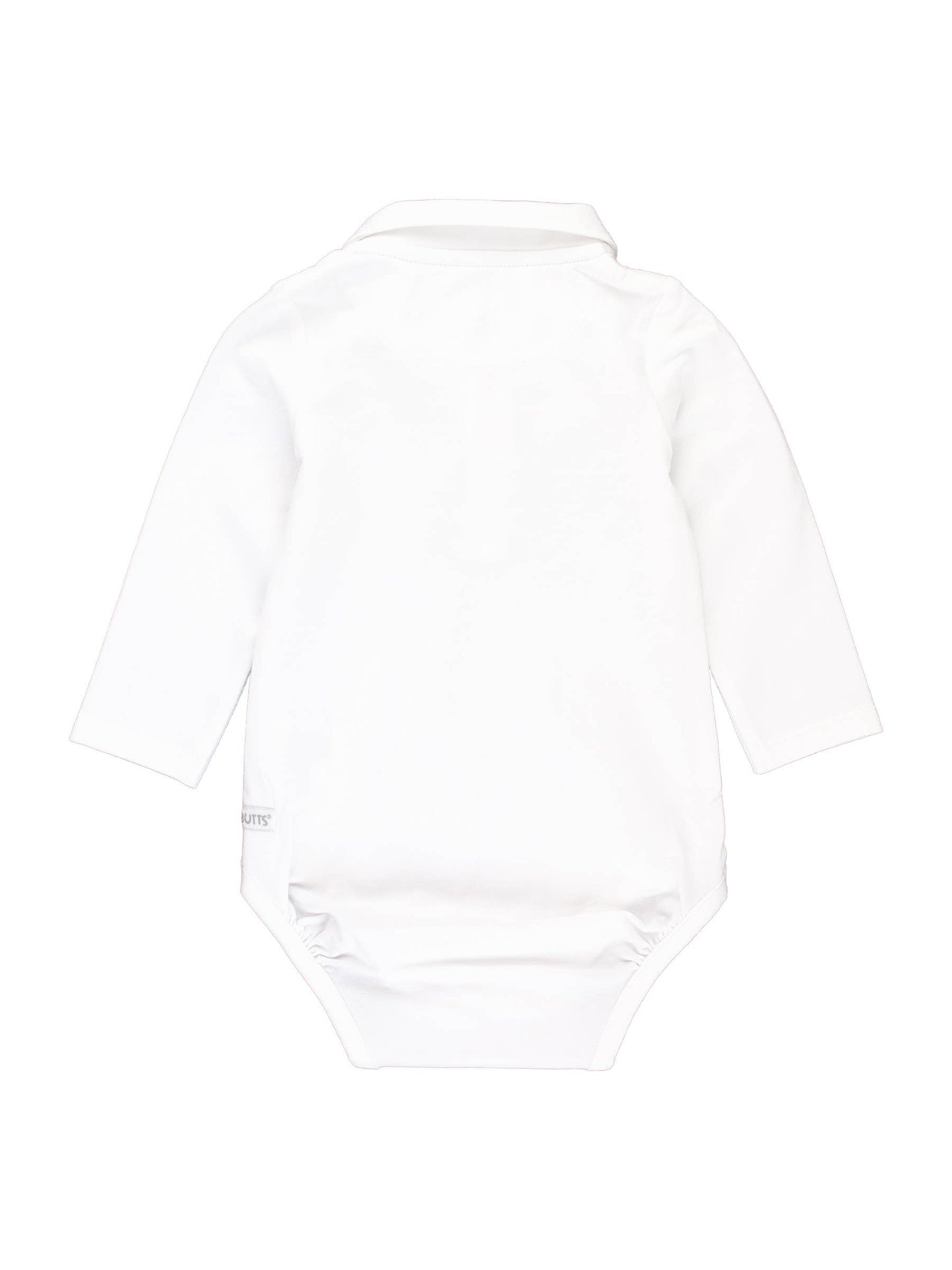 Baby Boys White Knit Polo Bodysuit