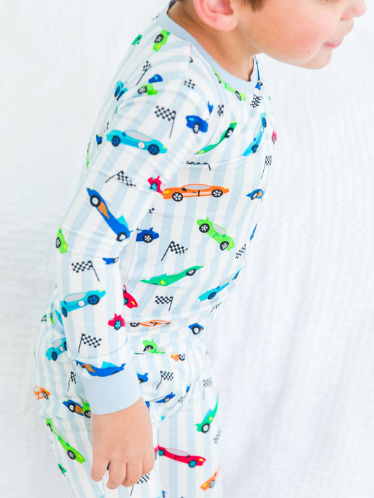 Boys Let's Roll Bamboo Viscose Long Sleeve Pajama Set