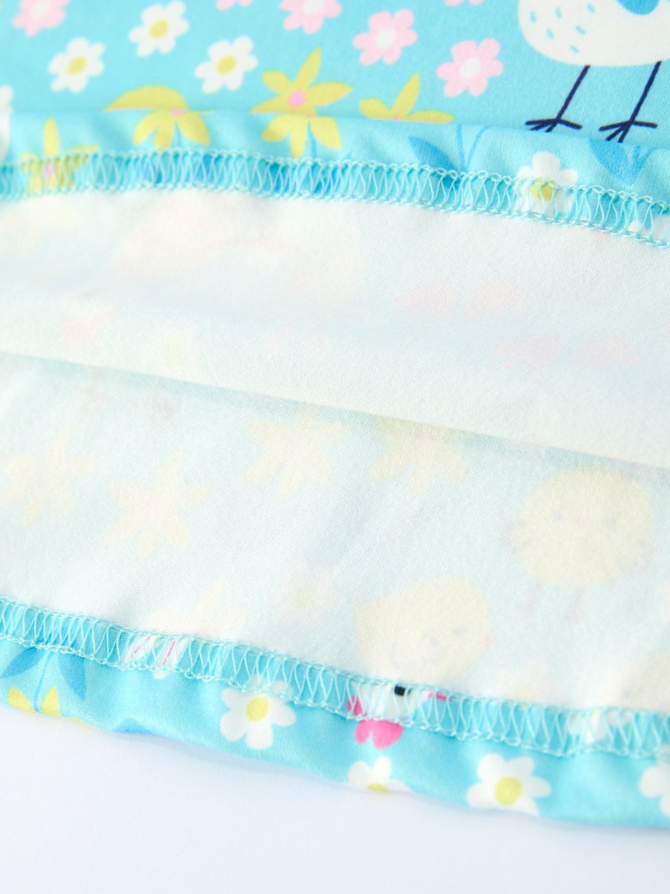 Aqua Spring Chicken Floral Farm Print Girls Dress - Sunny Meadow Boutique