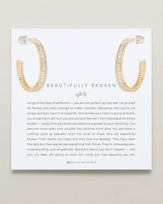 Beautifully Broken Baguette Maxi Hoop Earrings