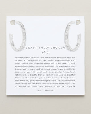 Beautifully Broken Baguette Maxi Hoop Earrings