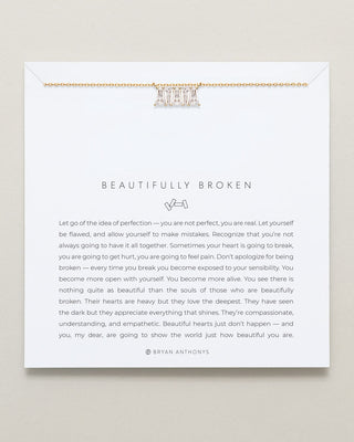 Beautifully Broken Baguette Dainty Necklace