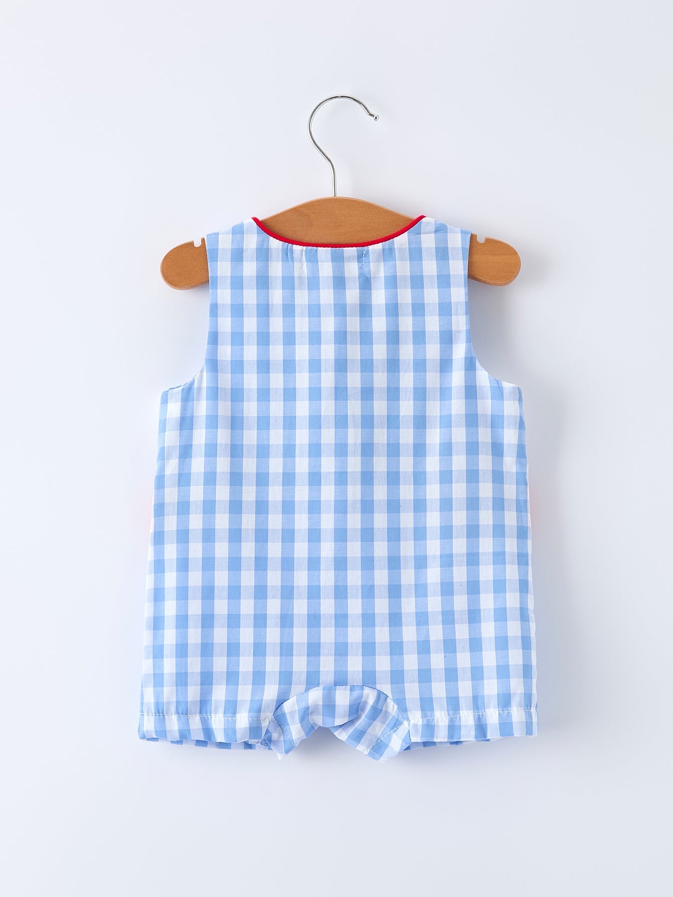 Baby Boys Summer Strawberry Embroidered Smocked Romper - Sunny Meadow Boutique