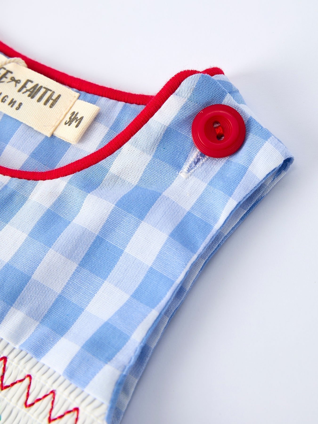 Baby Boys Summer Strawberry Embroidered Smocked Romper - Sunny Meadow Boutique