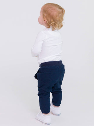 Baby Boys White Knit Polo Bodysuit - Sunny Meadow Boutique