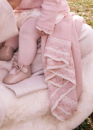 Mayoral Newborn Cotton Knit Luxury Shawl Blanket