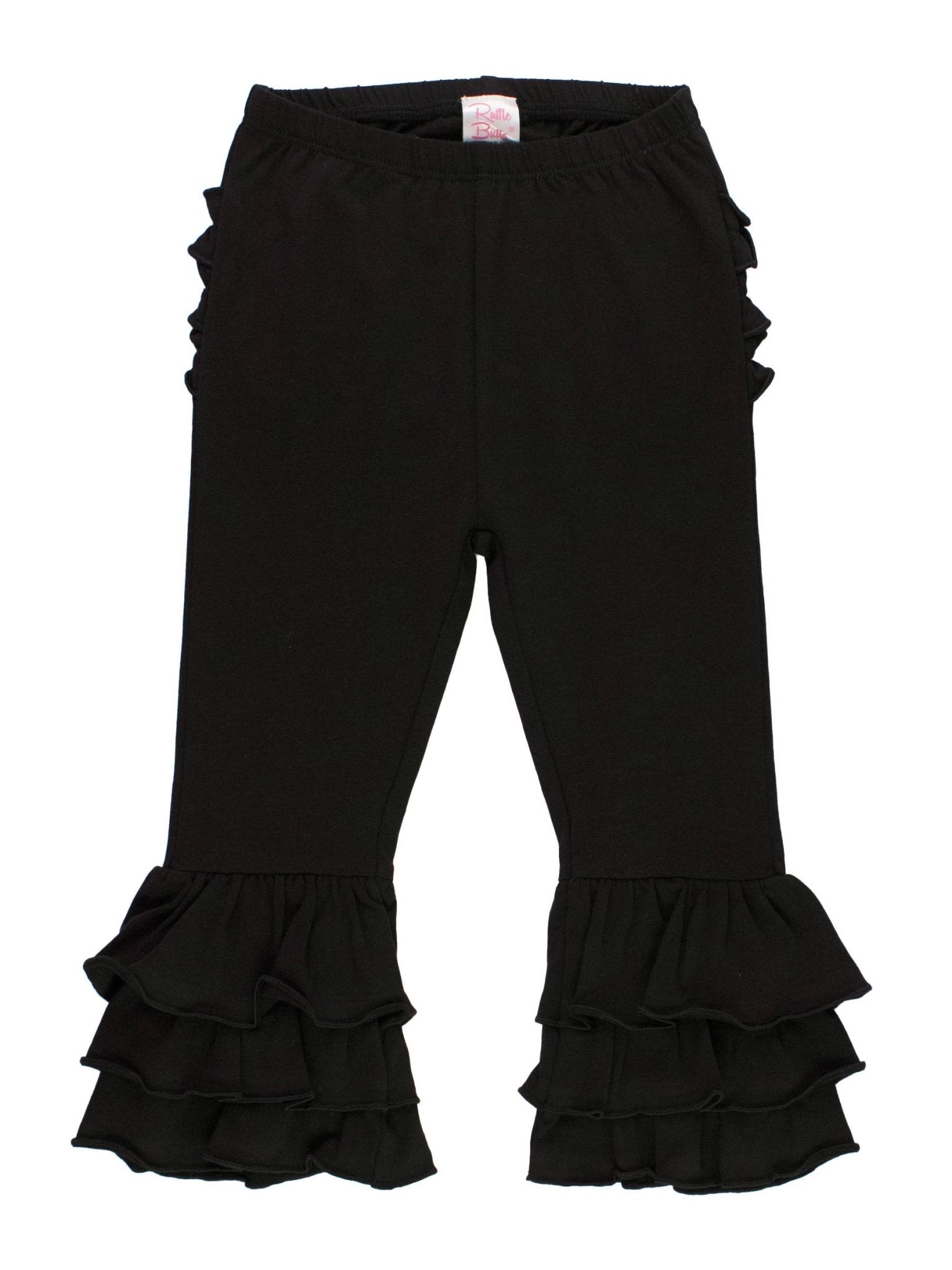 Baby Girls Black Ruffle Flare Pants - Sunny Meadow Boutique