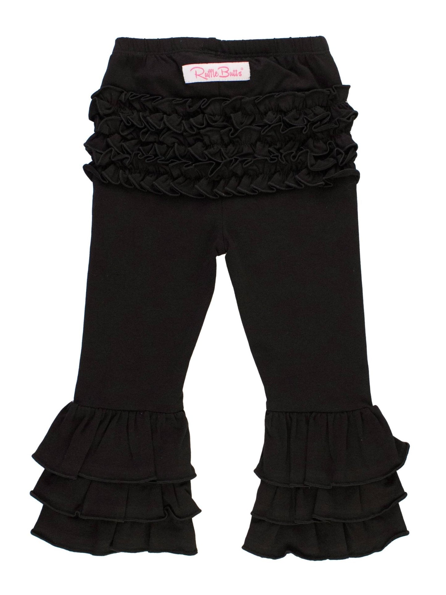 Baby Girls Black Ruffle Flare Pants - Sunny Meadow Boutique