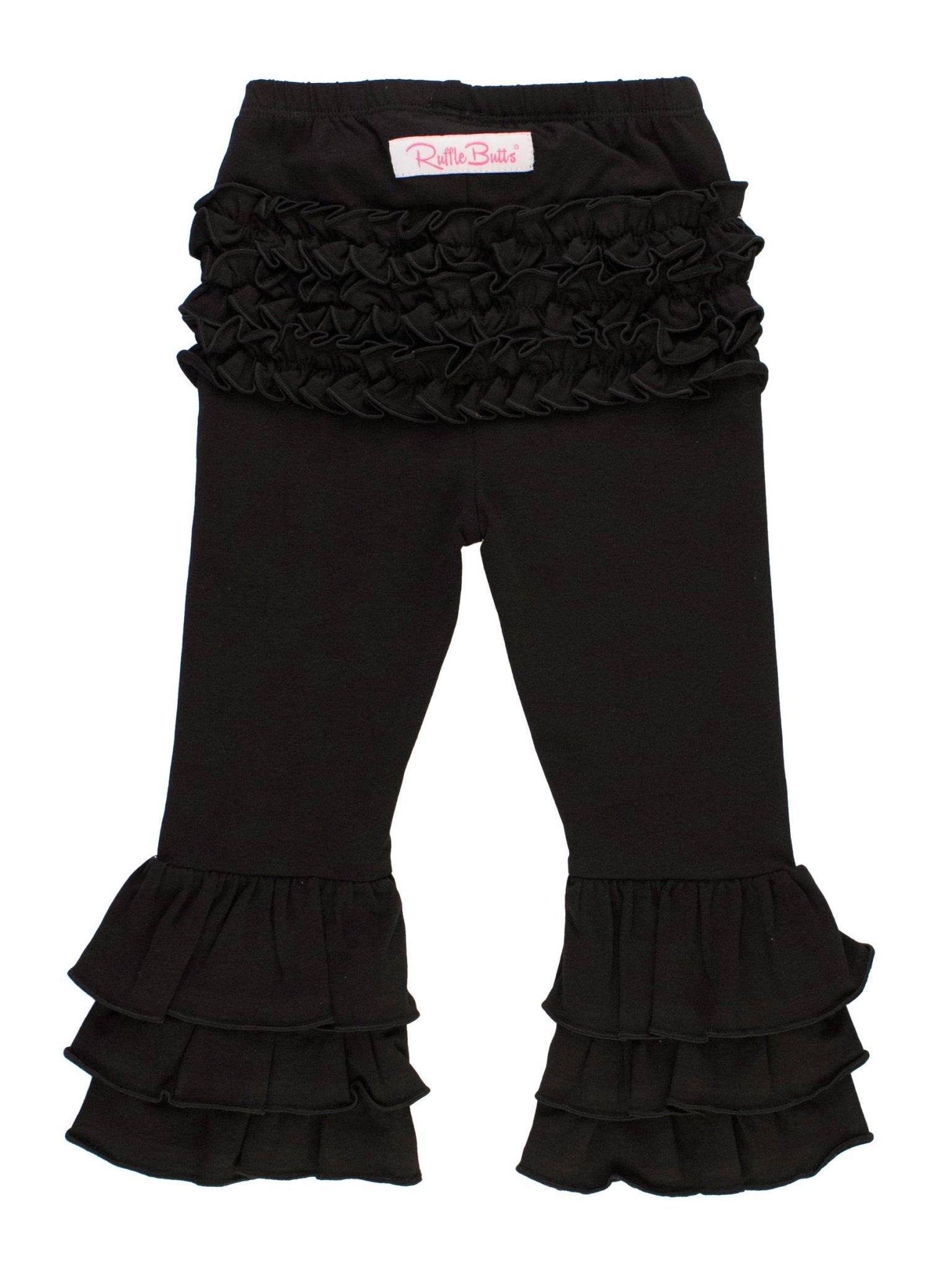 Baby Girls Black Ruffle Flare Pants - Sunny Meadow Boutique