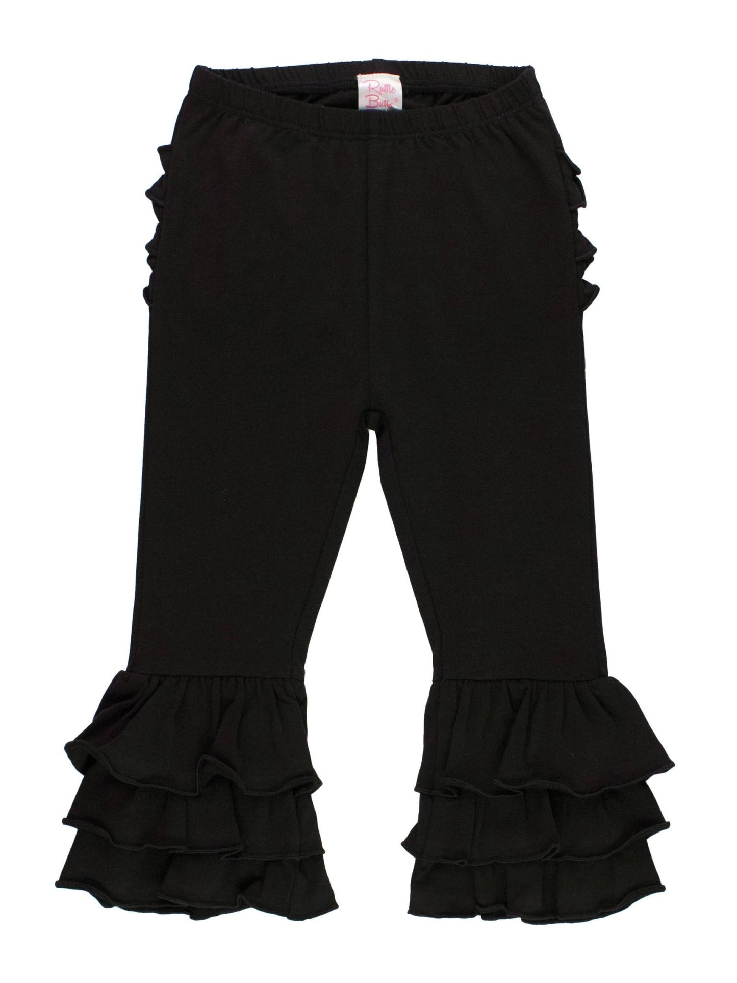 Baby Girls Black Ruffle Flare Pants - Sunny Meadow Boutique