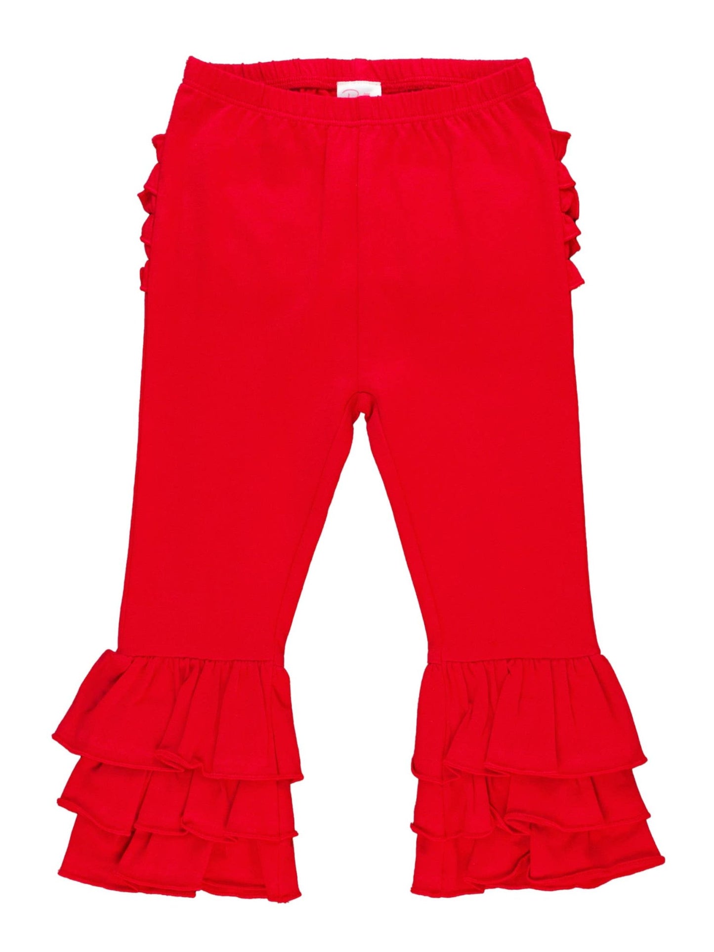 Baby Girls Red Ruffle Flare Pants - Sunny Meadow Boutique