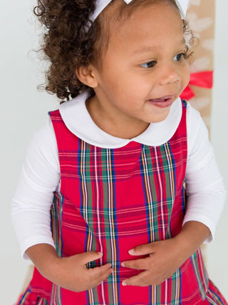 Baby Girls White Peter Pan Collar Bodysuit - Sunny Meadow Boutique