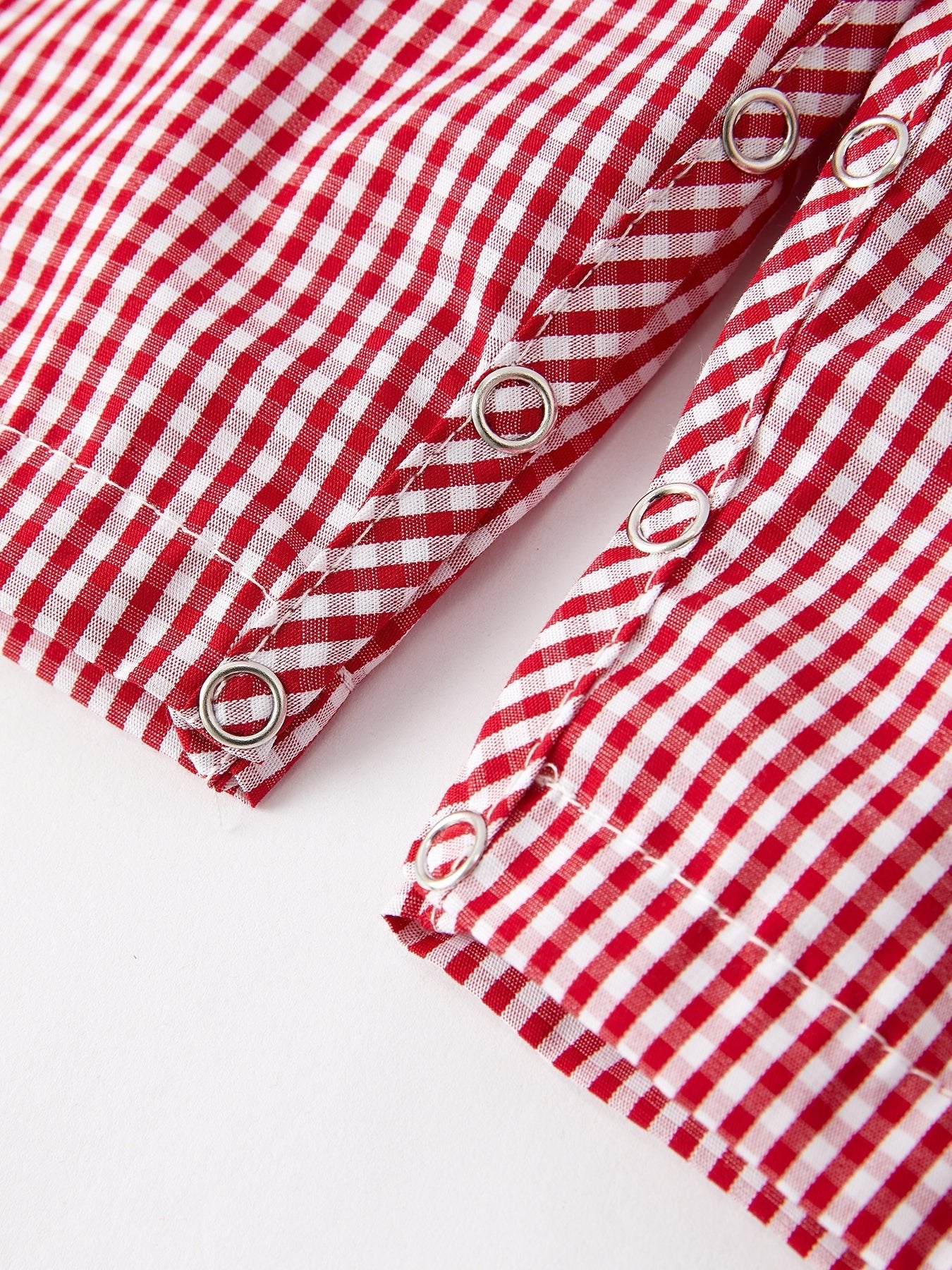 Baseball Baby Boys Smocking Embroidered Plaid Romper - Sunny Meadow Boutique