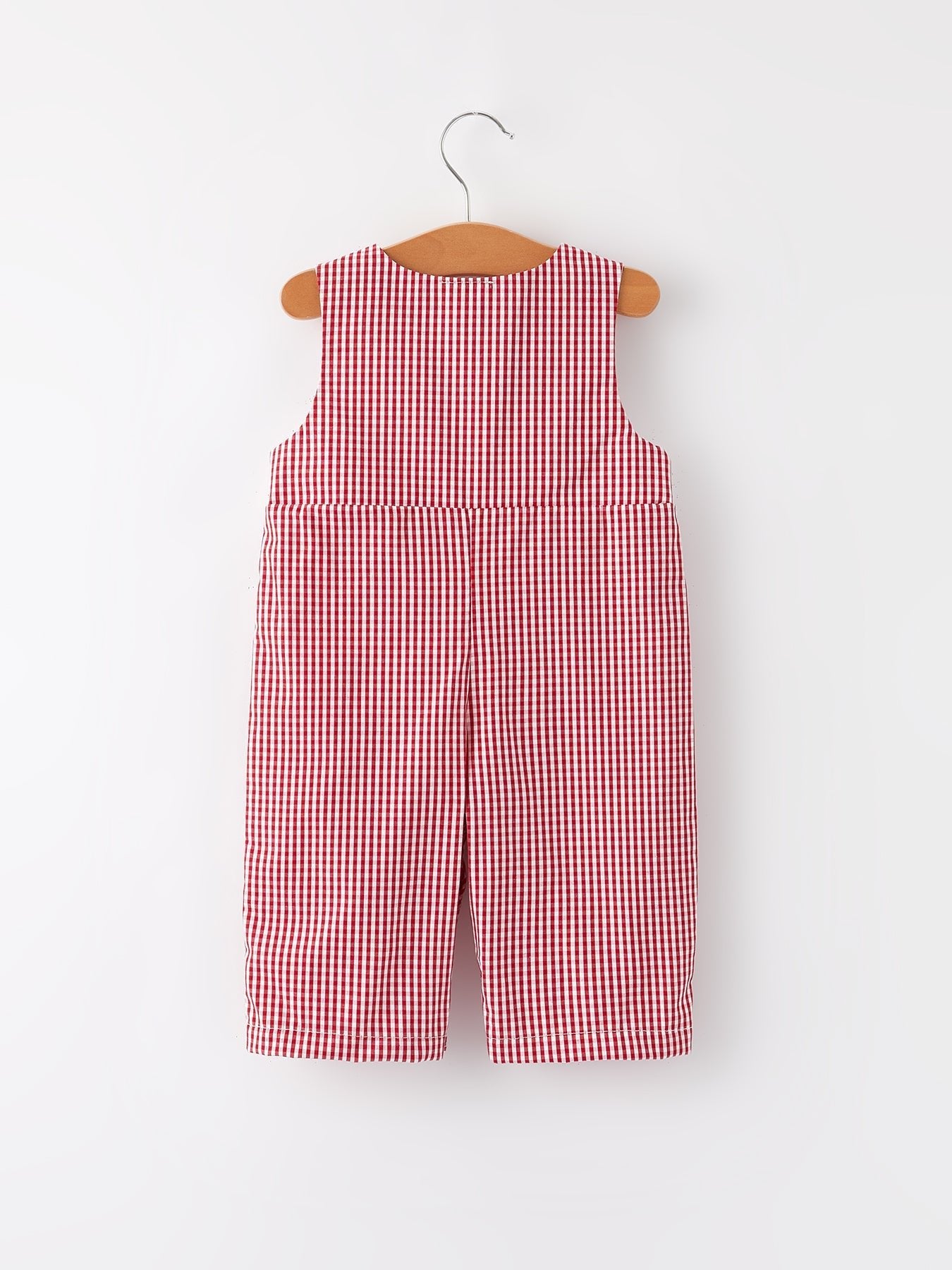 Baseball Baby Boys Smocking Embroidered Plaid Romper - Sunny Meadow Boutique