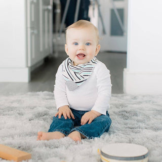 Bazzle Baby Banda Bib with Silicone Teether Attached 4 - pack - Various Colors - Sunny Meadow Boutique