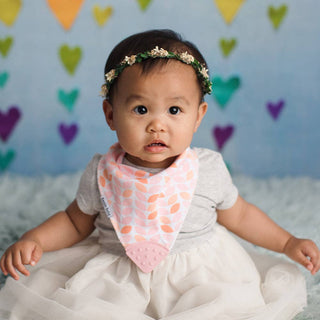 Bazzle Baby Banda Bib with Silicone Teether Attached 4 - pack - Various Colors - Sunny Meadow Boutique