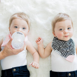 Bazzle Baby Banda Bib with Silicone Teether Attached 4 - pack - Various Colors - Sunny Meadow Boutique