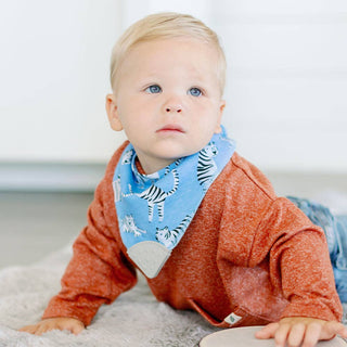 Bazzle Baby Banda Bib with Silicone Teether Attached 4 - pack - Various Colors - Sunny Meadow Boutique