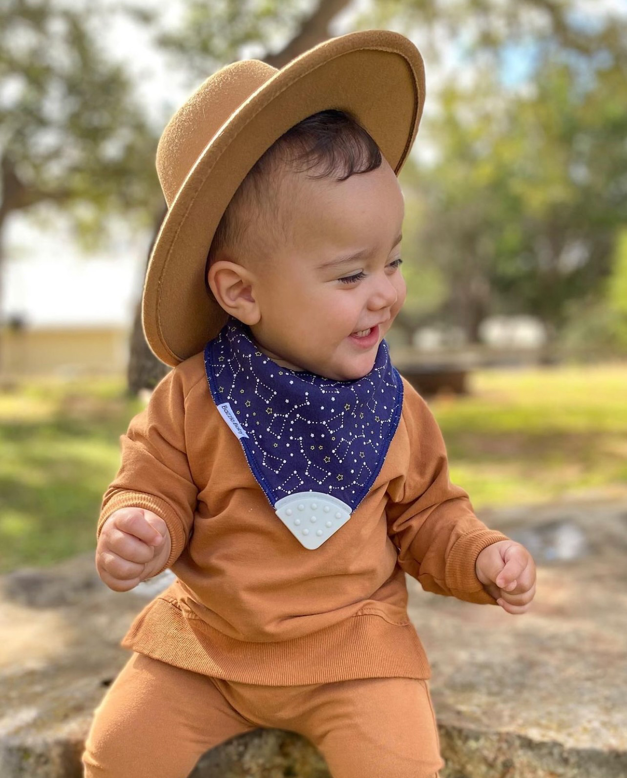 Bazzle Baby Banda Bib with Silicone Teether Attached 4 - pack - Various Colors - Sunny Meadow Boutique