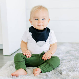 Bazzle Baby Banda Bib with Silicone Teether Attached 4 - pack - Various Colors - Sunny Meadow Boutique