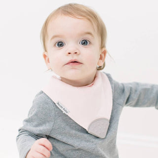Bazzle Baby Banda Bib with Silicone Teether Attached 4 - pack - Various Colors - Sunny Meadow Boutique