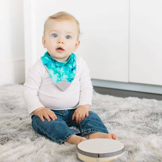 Bazzle Baby Banda Bib with Silicone Teether Attached 4 - pack - Various Colors - Sunny Meadow Boutique