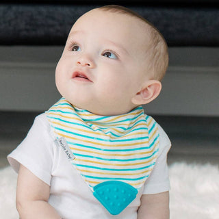 Bazzle Baby Banda Bib with Silicone Teether Attached 4 - pack - Various Colors - Sunny Meadow Boutique