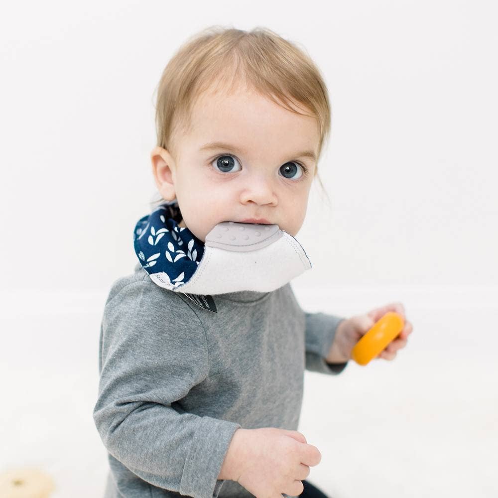 Bazzle Baby Banda Bib with Silicone Teether Attached 4 - pack - Various Colors - Sunny Meadow Boutique
