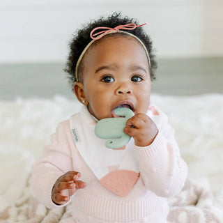 Bazzle Baby Banda Bib with Silicone Teether Attached 4 - pack - Various Colors - Sunny Meadow Boutique