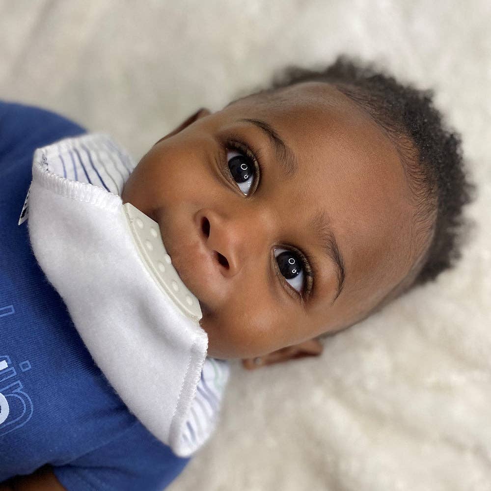 Bazzle Baby Banda Bib with Silicone Teether Attached 4 - pack - Various Colors - Sunny Meadow Boutique