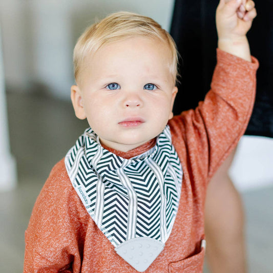 Bazzle Baby Banda Bib with Silicone Teether Attached 4 - pack - Various Colors - Sunny Meadow Boutique