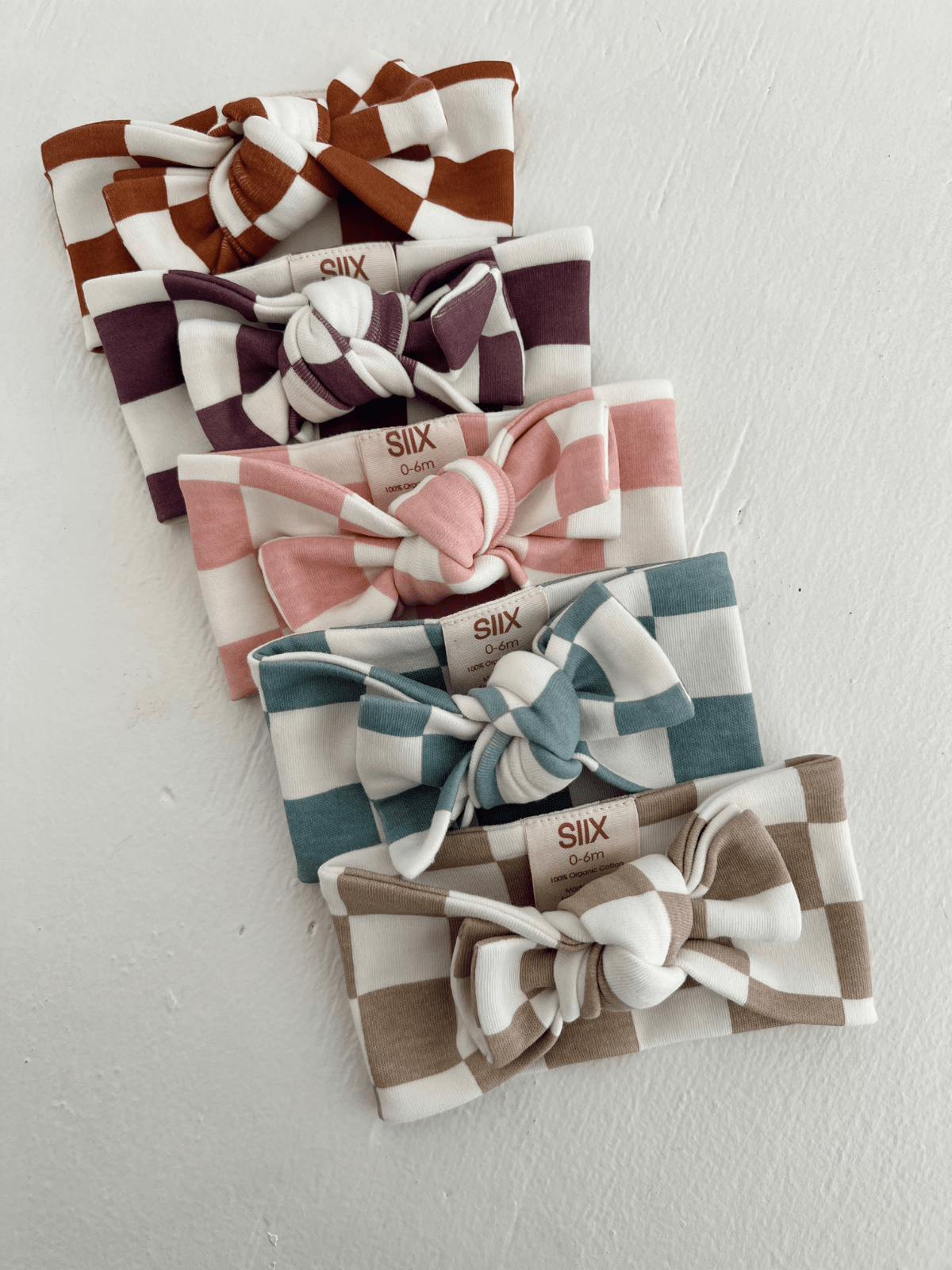 Berry Cheesecake Checkerboard / Organic Bow (Baby - Kids) - Sunny Meadow Boutique