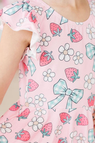 Berry Picnic S/S Twirl Leotard - Sunny Meadow Boutique