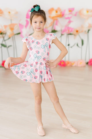 Berry Picnic S/S Twirl Leotard - Sunny Meadow Boutique