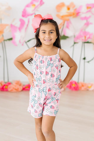 Berry Picnic Strappy Play Romper - Sunny Meadow Boutique