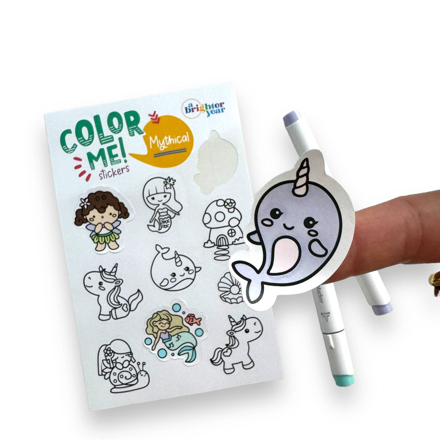 Color Your Own Mythical High Quality Sticker for Kids & Baby