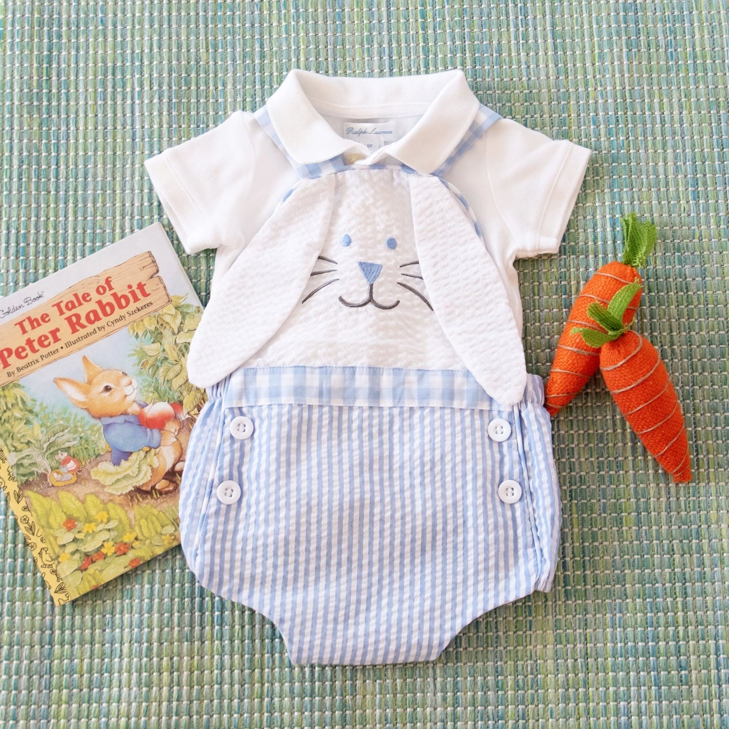 Blue Bunny Sunsuit - Sunny Meadow Boutique