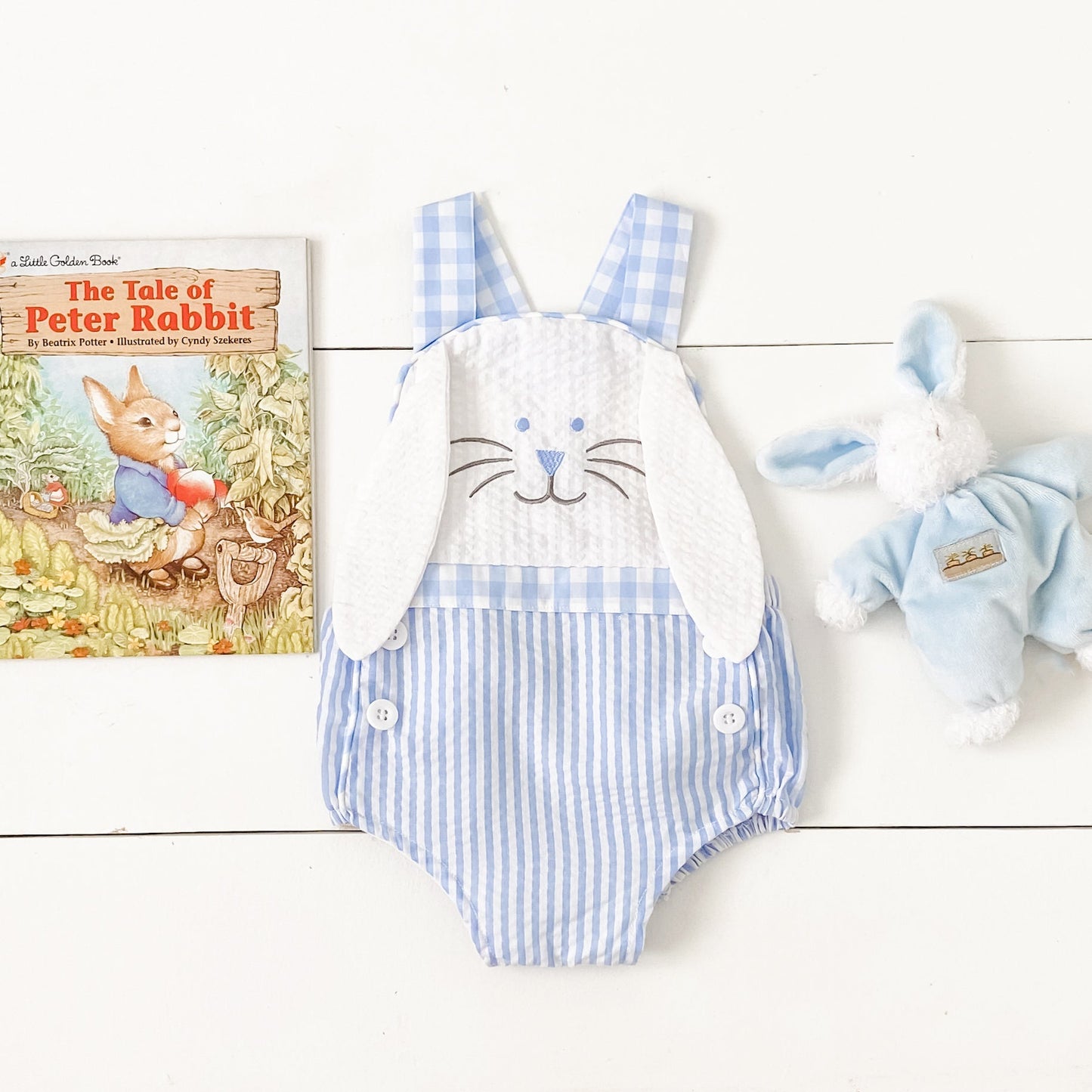 Blue Bunny Sunsuit - Sunny Meadow Boutique