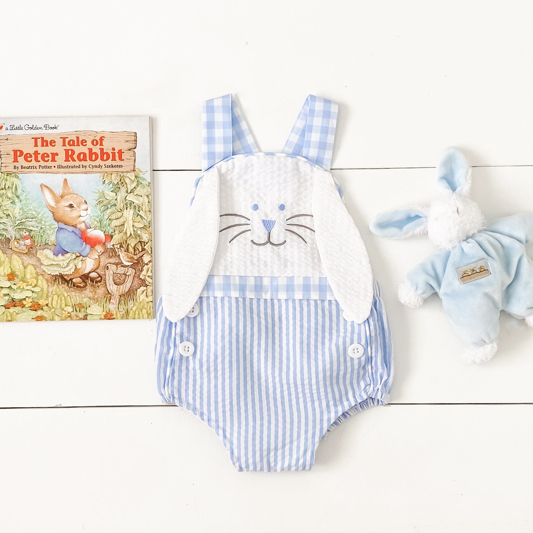 Blue Bunny Sunsuit - Sunny Meadow Boutique