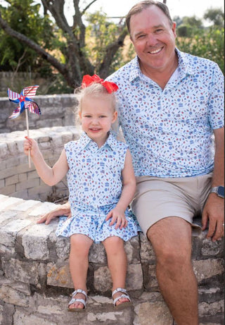 Blue Quail Clothing Co. Girls' Stars & Stripes Polo Sleeveless Dress - Sunny Meadow Boutique