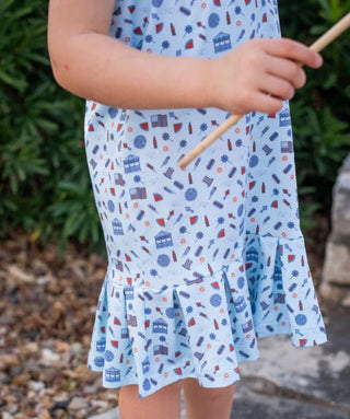 Blue Quail Clothing Co. Girls' Stars & Stripes Polo Sleeveless Dress - Sunny Meadow Boutique