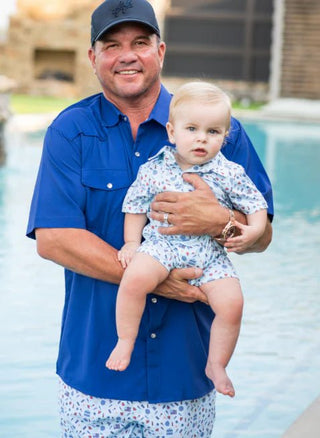 Blue Quail Clothing Co. Stars & Stripes Polo Short Sleeve Romper - Sunny Meadow Boutique